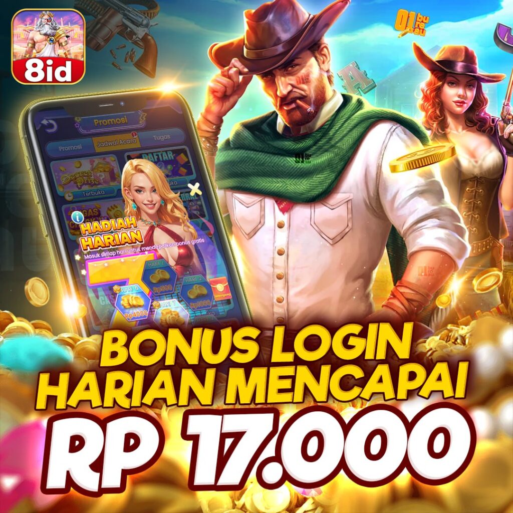 BONUS LOGIN HARIAN MENCAPAI RP 17.000! Hadiah login hari ke-4 sampai ke-7 bisa diklaim setelah mencapai level ⭕️ ‼️ Semakin sering login, semakin besar bonus yang kamu dapatkan!